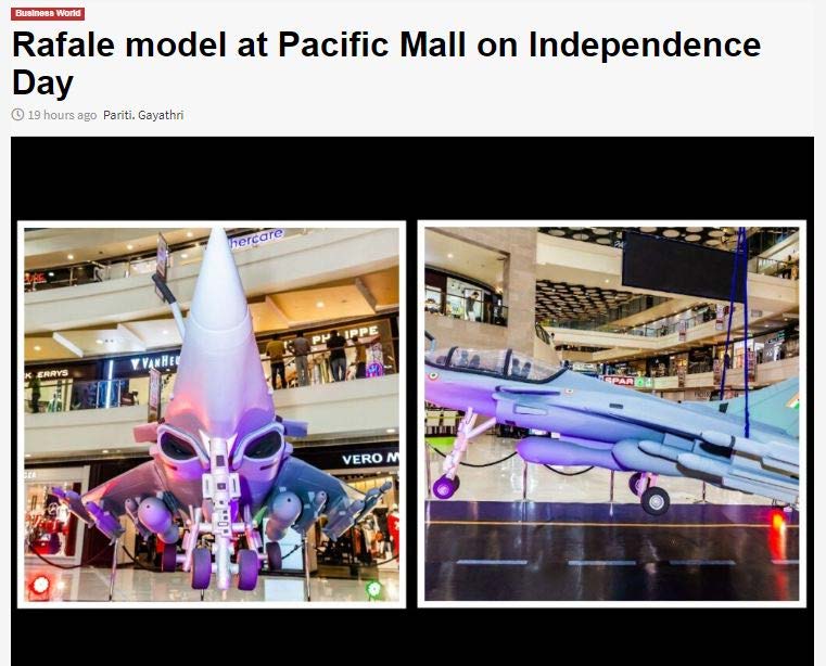 Rafale Model at Pacific Mall